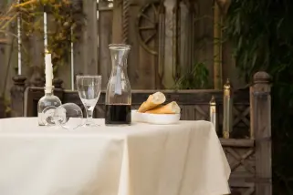 Tischdecke elfenbein 110 x 140 cm