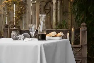 Tischdecke silbergrau 140 x 180 cm