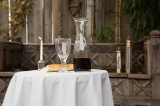 Tischdecke silbergrau Rund 160 cm