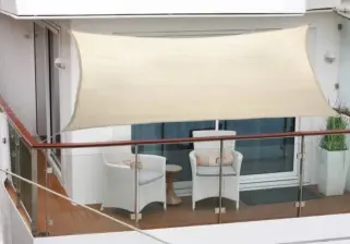 Balkonsonnensegel 270 x 140 cm elfenbein