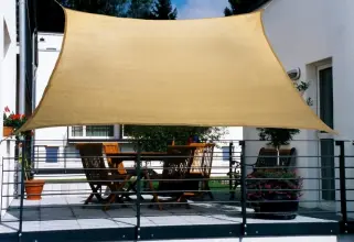 HDPE Balkonsonnensegel 270 x 140 cm weizen