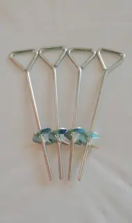 Schraubheringe, 4 Stück - Stahl verzinkt - Länge: 19 cm