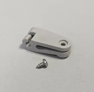 Laufhaken für alle Sonnensegel in Seilspanntechnik - 20 Stück - hellgrau - mit kleinen Edelstahlschrauben zum Anklemmen an das Faltsonnensegel