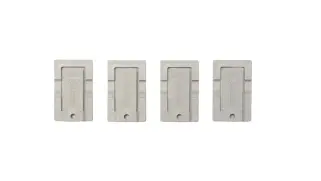 Laufhakenstopper 4x - hellgrau- für alle Sonnensegel in Seilspanntechnik System Peddy Shield