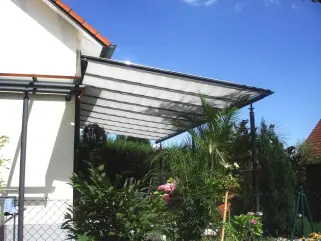 Sonnensegel Wintergarten 96 x 380 cm - hell silbergrau - ohne Laufhaken für die Innenbeschattung mit Seilspann-Sonnensegeln