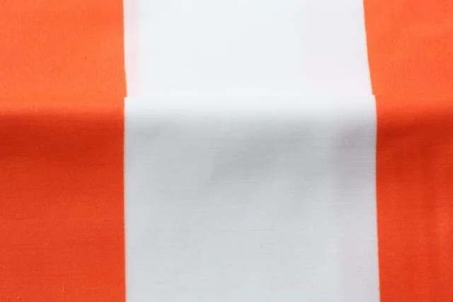 Blockstreifen orange-weiß