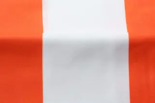 Blockstreifen orange-weiß