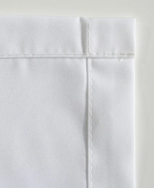 Sonnensegel Polyesterstoff - Farbe uni weiß - 140 g/m² - mit Ecke und 2 cm Randsaum