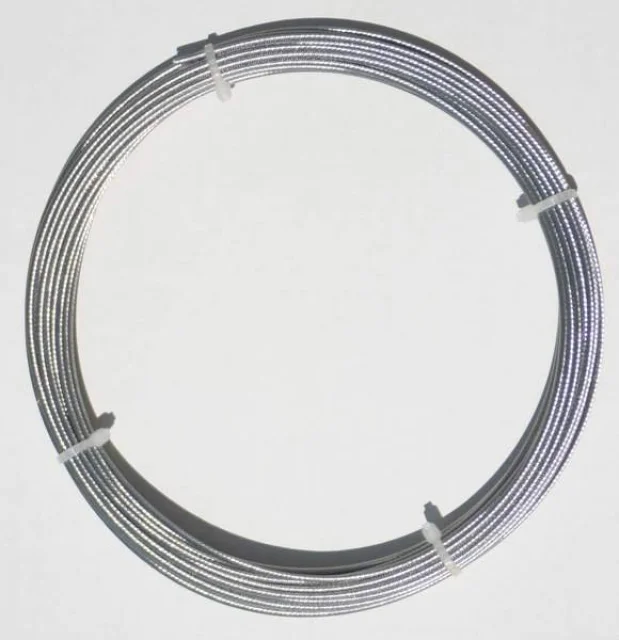 Edelstahlseil für die Peddy Shield Seilspanntechnik - 14 m mit besonders glatter Oberfläche.