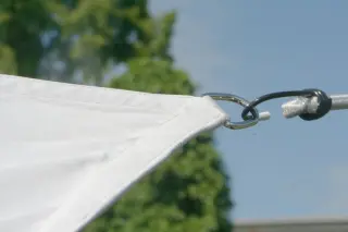 Dreiecksonnensegel 360 cm - Polyester - silbergrau