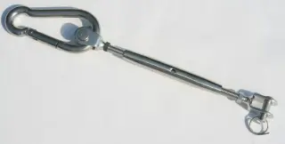 Spannschloss 6 mm mit Karabinerhaken 6 mm 