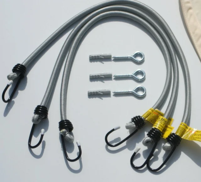 Dreiecksegel konkav 3 m - offenes Schattierungsgewebe - HDPE -  Farbe weizen