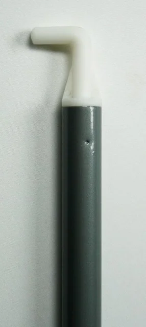 Schiebestock für Seilspann-Sonnensegel - 127 cm hellgrau - leicht, mit Haken