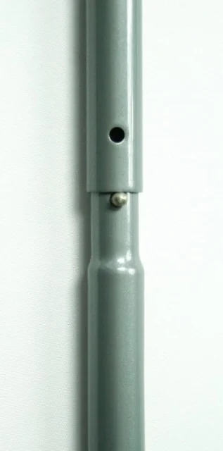 Schiebestock für Seilspann-Sonnensegel - 127 cm hellgrau - leicht, mit Haken