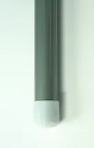 Schiebestock für Seilspann-Sonnensegel - 127 cm hellgrau - leicht, mit Haken