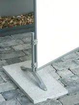 3er Paravent – Bespannung uni hell silbergrau, schwer entflammbar