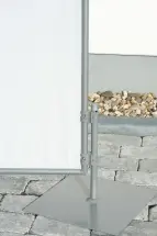 Quadratische Fußplatte optional zur Stabilisierung des Türanschlages