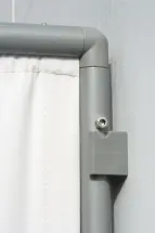 Wand-Clip Paravent - 2x - mit Schrauben und Dübeln - als Standard Zubehör Sichtschutz Paravent