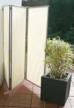 Wand-Clip Paravent - 2x - mit Schrauben und Dübeln - als Standard Zubehör Sichtschutz Paravent