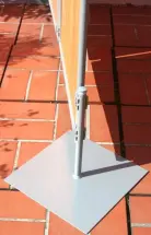 Fußplatte Paravent - superflache Metallplatte zur Aufstellung vom mobilen Sichtschutz Paravent