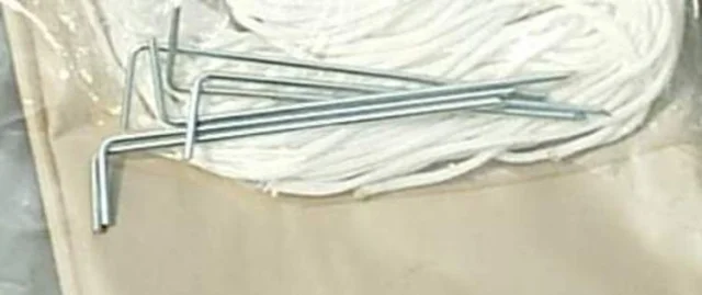 Ersatz-Stabhering 4x Stück - Maße: 5 x 200 mm, Stahl verzinkt verzinkt - Teil der Lieferung Camping-Freizeit-Sonnensegel