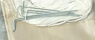 Ersatz-Stabhering 4x Stück - Maße: 5 x 200 mm, Stahl verzinkt verzinkt - Teil der Lieferung Camping-Freizeit-Sonnensegel