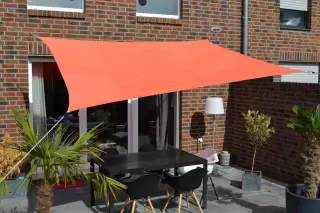 Vierecksonnensegel konkav 2,5 x 3 m - uni terracotta-orange