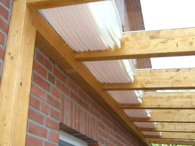 Sonnensegel Terrassen-Überdachung 68 x 220 cm - uni weiß - ohne Laufhaken