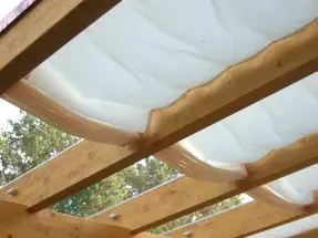 Sonnensegel Terrassen-Überdachung 68 x 275 cm - uni weiß  -  ohne Laufhaken