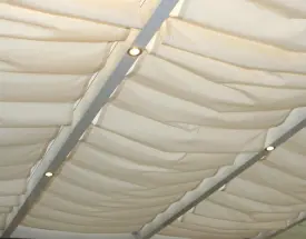 Sonnensegel Überdachung Glas 88 x 220 cm -  Farbe uni hell elfenbein - ohne Laufhaken