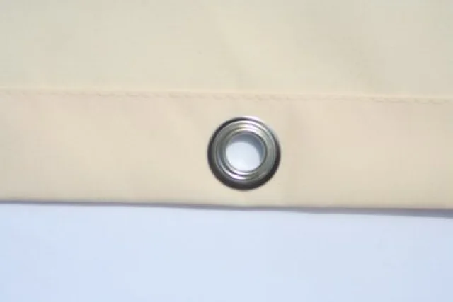 Metallöse aus Messing vernickelt - 10 mm Innendurchmesser zur Befestigung von Sonnensegeln über den Randsaum