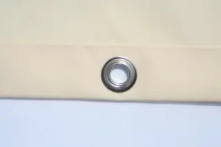 Metallöse aus Messing vernickelt - 10 mm Innendurchmesser zur Befestigung von Sonnensegeln über den Randsaum