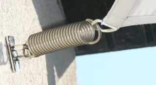 Federstahl Feder (Gr. 1) wandseitig für Montage Sonnensegel konkav