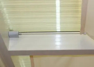 Sonnensegel Glasdach - 88 x 275 cm - uni hell elfenbein - mit 26x  Laufhaken + 2x Stopper - waschbar bei 40° C