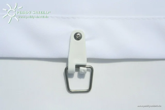 Ecke Sonnensegel aus Polyesterstoff weiß 200 g/m2 