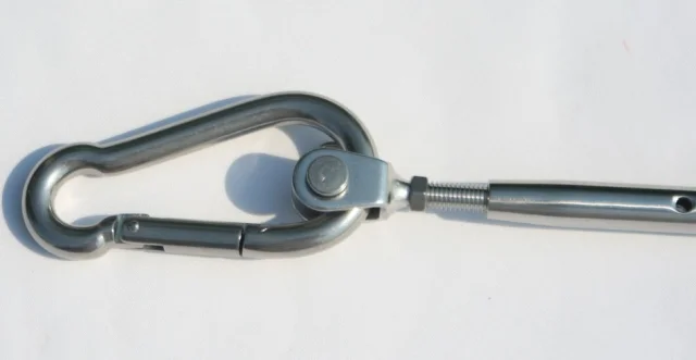 Spannschloss 8 mm mit Karabinerhaken 10 mm 