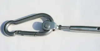 Spannschloss 8 mm mit Karabinerhaken 10 mm 