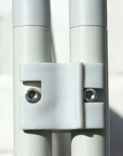 Verbindungs-Clip (versetzt gesteckt) ermöglicht ein Falten der Paravent Rahmen