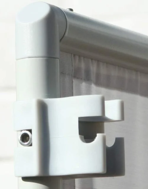 Umkleide Schnecke (4) - Erdanker - ohne Tür - OutDoor - Bespannung Paravent Farbe uni hell silbergrau - schwer entflammbar - waschbar