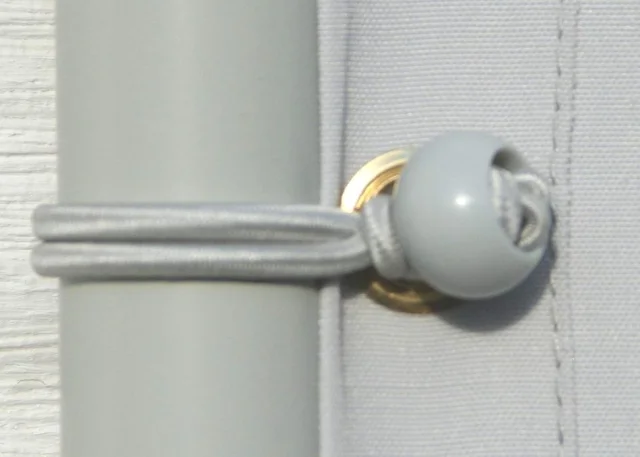 Umkleide Schnecke (4) - Erdanker - ohne Tür - OutDoor - Bespannung Paravent Farbe uni hell silbergrau - schwer entflammbar - waschbar