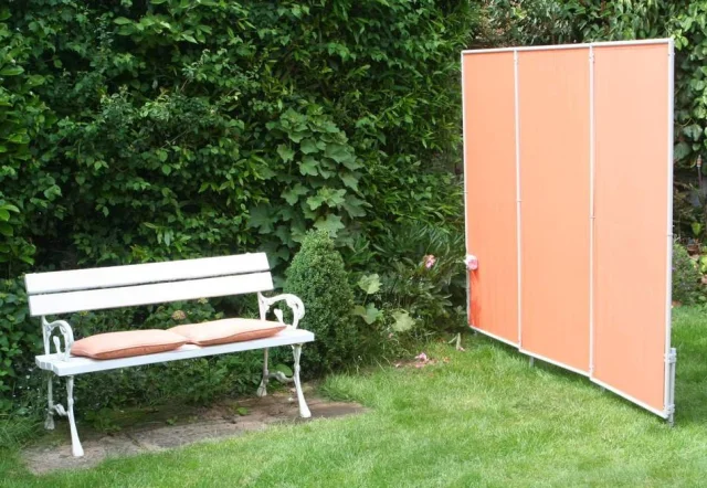 Umkleide Schnecke (4) - Erdanker - ohne Tür - OutDoor - Bespannung Paravent Farbe uni terracotta-orange - waschbar