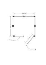 Umkleide Quadrat (5) mit Erdankern +  DoppelTür - OutDoor - mit Schraub-Erdankern -  Bespannung Paravent hell elfenbein - waschbar