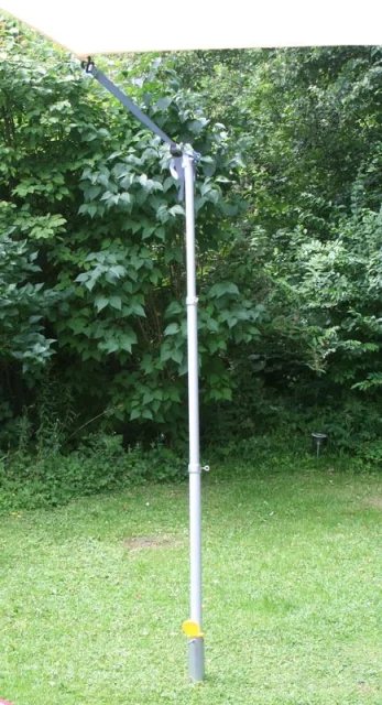 Aluminium Teleskopmast - 3-teilig - max. Länge 280  cm - Versandlänge 113 cm - Befestigung Sonnensegel konkav