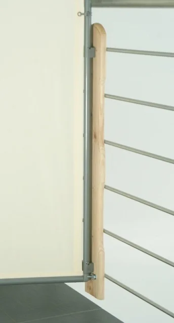 Befestigung Balkongeländer Sichtschutz Paravent für die 2 Wand-Clips und einem Holzbrett