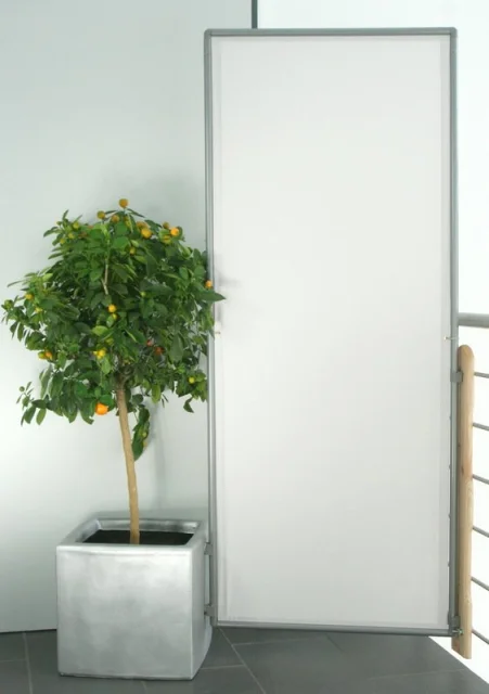 Befestigung Balkongeländer Sichtschutz Paravent für die 2 Wand-Clips und einem Holzbrett