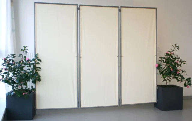 Montagezubehör Pflanzkübel für Standfestigkeit Paravent InDoor & OutDoor über 2x Wand-Clip