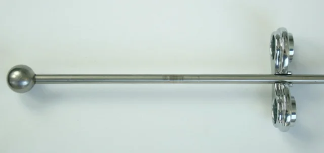 Rankstab gerade mit der Kugel und angestecktem Chrom-Clip
