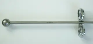 Rankstab gerade mit der Kugel und angestecktem Chrom-Clip