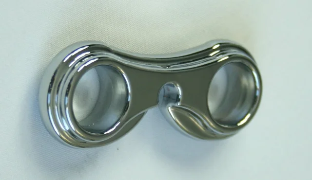 Chrom-Clip für Rankstab u. Zierstab Garten - zum Anstecken an Premium Rankstäbe aus Edelstahlrundstab 6 mm