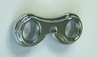 Chrom-Clip für Rankstab u. Zierstab Garten - zum Anstecken an Premium Rankstäbe aus Edelstahlrundstab 6 mm